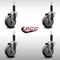 Service Caster 4'' SS Thermoplastic Rubber Wheel Swivel 1'' Expanding Stem Caster Set, 4PK SCC-SSEX20S414-TPRB-1-4 - alternate 4